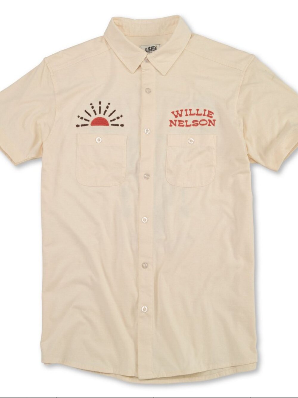 American Needle Willie Nelson Outlaw Music Button Up Short Sleeve Shirt Mens MED